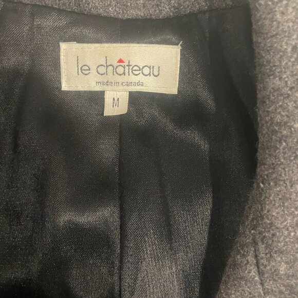 Women's Le Chateau Wool Double-Breasted Pea Coat (Sz Med) - Picture 4 of 6